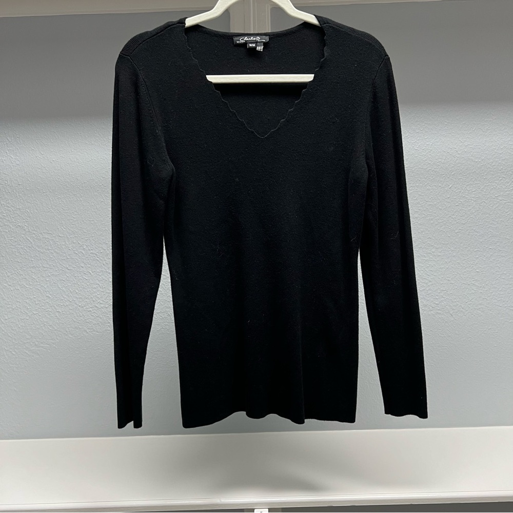Black long sleeve sweater